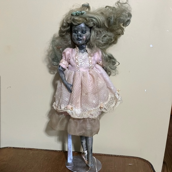 Scary Creepy Hand Painted Doll - Picture 2 of 9